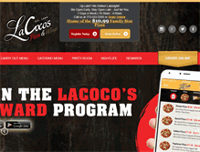 Tablet Screenshot of lacocospizza.com